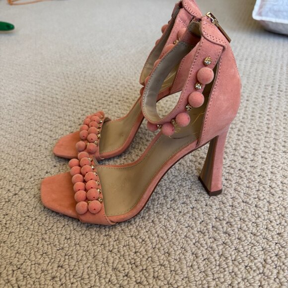 New! Sam Edelman Luella Pom Pom Heels sz 7.5 - Picture 5 of 13